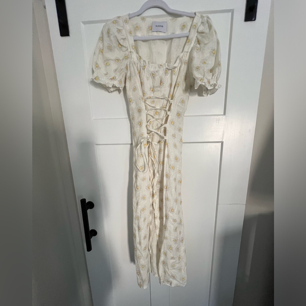 Sleeper floral lace up marquise dress EUC G000 - Picture 10 of 10